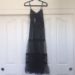 Forever21 Black Lace Maxi Sz S